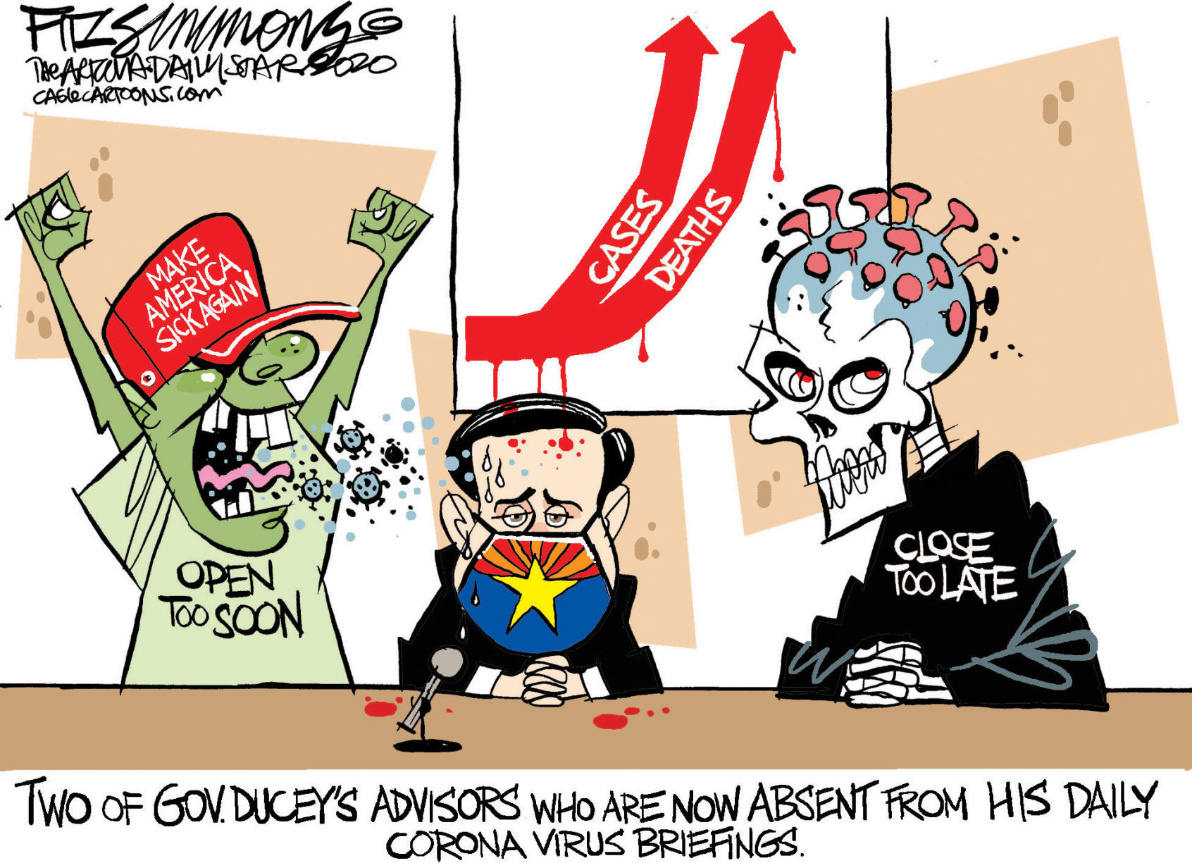 Daily Fitz Cartoon: Ducey's Briefings